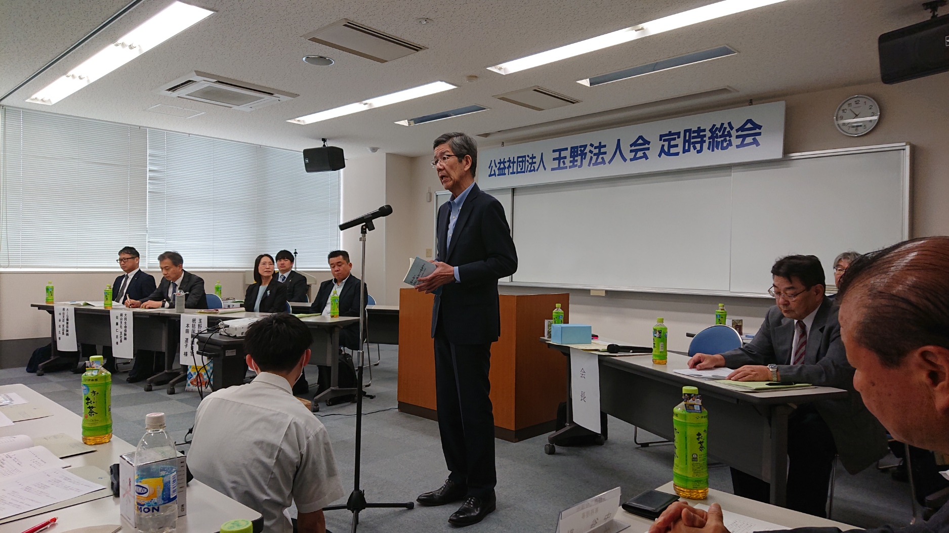 青井前会長ご挨拶の様子
